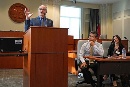 Professors Bill Marshall, Andrew Chin and Kathleen DeLaney Thomas